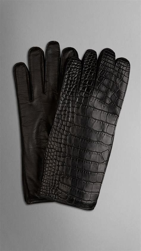 burberry men gloves alligator leather|Burberry Limited.